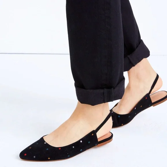 Madewell • Suede Margot Slingback Flats - Picture 1 of 11